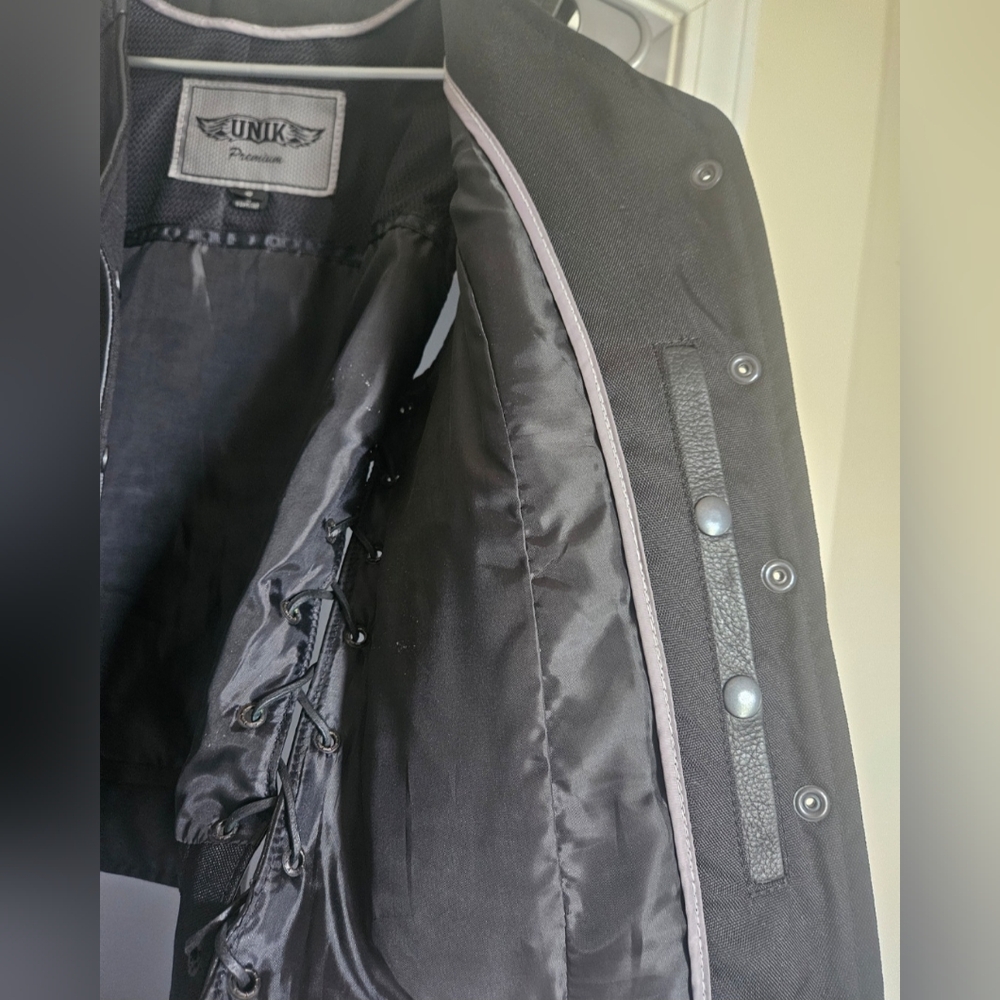 Unik Leather Motorcycle Biker Vest With Lace Up Sides Made In Pakistan Small - Picture 7 of 14